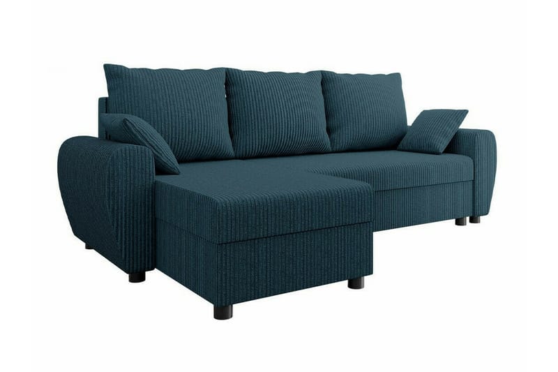 Fionara 3-seters Hjørnesovesofa - Blå - Møbler - Sofaer - Sovesofaer