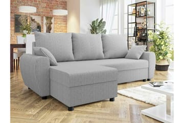Fionara 3-seters Hjørnesovesofa - Grå - Møbler - Sofaer - Sovesofaer