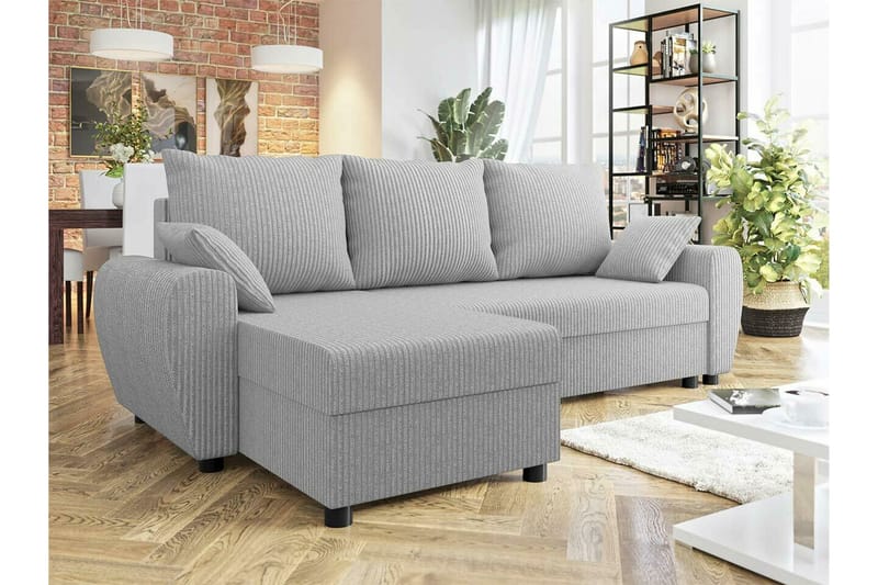 Fionara 3-seters Hjørnesovesofa - Grå - Møbler - Sofaer - Sovesofaer
