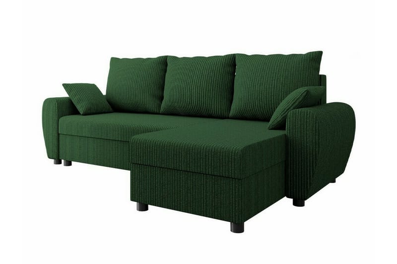 Fionara 3-seters Hjørnesovesofa - Grøn - Møbler - Sofaer - Sovesofaer