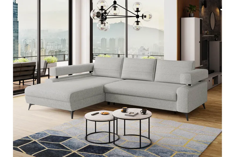 Fito Sovesofa med Sjeselong 3-seter - Grå - Møbler - Sofaer - Sovesofaer