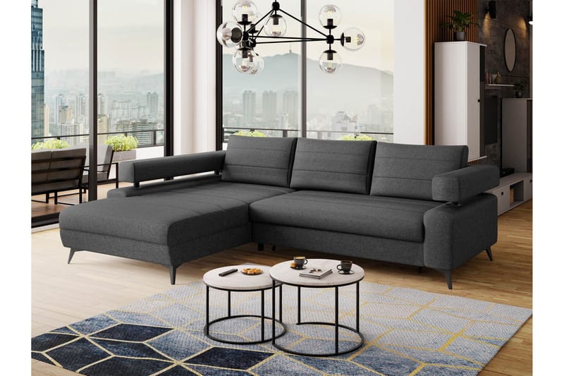 Fito Sovesofa med Sjeselong 3-seter - Grå - Møbler - Sofaer - Sovesofaer