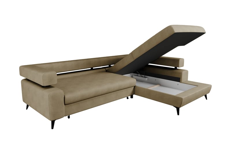 Fito Sovesofa med Sjeselong 3-seter - Gul - Møbler - Sofaer - Sovesofaer