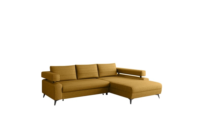 Fito Sovesofa med Sjeselong 3-seter - Gul - Møbler - Sofaer - Sovesofaer