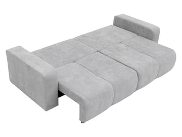 Flo 3-seter Kubisk Sovesofa med Oppbevaring i Bouclé - Hvit - Møbler - Sofaer - Sovesofaer