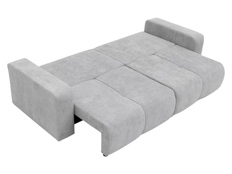 Flo 3-seter Kubisk Sovesofa med Oppbevaring i Bouclé - Hvit - Møbler - Sofaer - Sovesofaer