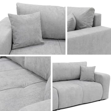 Flo 3-seter Kubisk Sovesofa med Oppbevaring i Bouclé - Hvit - Møbler - Sofaer - Sovesofaer