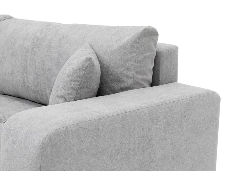 Flo 3-seter Kubisk Sovesofa med Oppbevaring i Bouclé - Hvit - Møbler - Sofaer - Sovesofaer