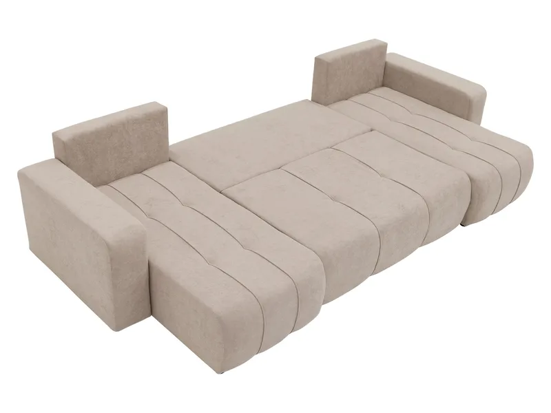 Flo Sovesofa med dobbel sjeselong 4-seter - Brun - Møbler - Sofaer - Sovesofaer