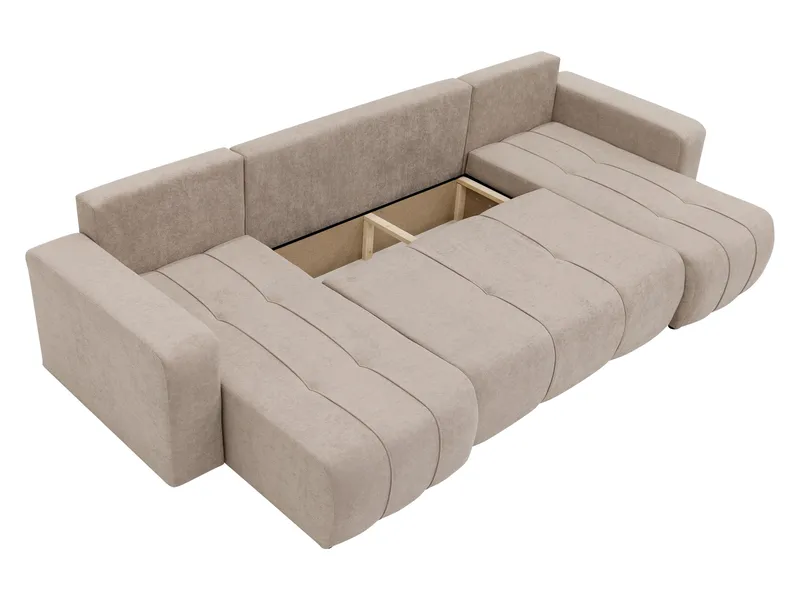 Flo Sovesofa med dobbel sjeselong 4-seter - Brun - Møbler - Sofaer - Sovesofaer