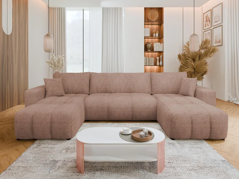 Flo Sovesofa med dobbel sjeselong 4-seter - Brun - Møbler - Sofaer - Sovesofaer