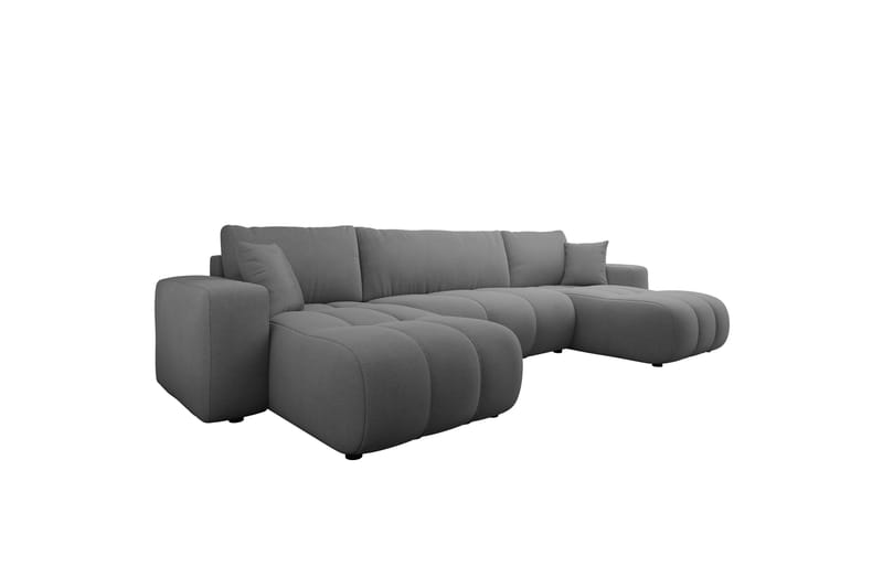 Flo Sovesofa med Dobbel Sjeselong 4-seter - Grå - Møbler - Sofaer - Sovesofaer