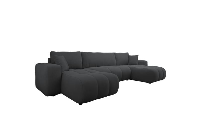 Flo Sovesofa med Dobbel Sjeselong 4-seter - Grå - Møbler - Sofaer - Sovesofaer