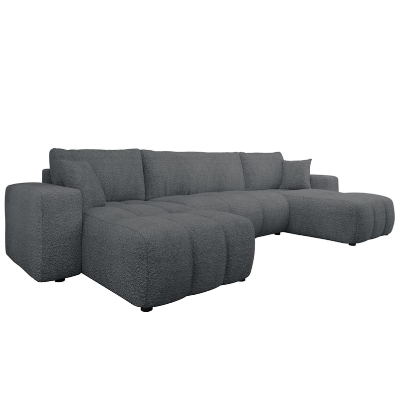 Flo Sovesofa med dobbel sjeselong 4-seter - Grå - Møbler - Sofaer - Sovesofaer