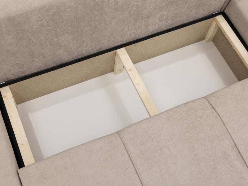 Flo Sovesofa med dobbel sjeselong 4-seter - Hvit - Møbler - Sofaer - Sovesofaer