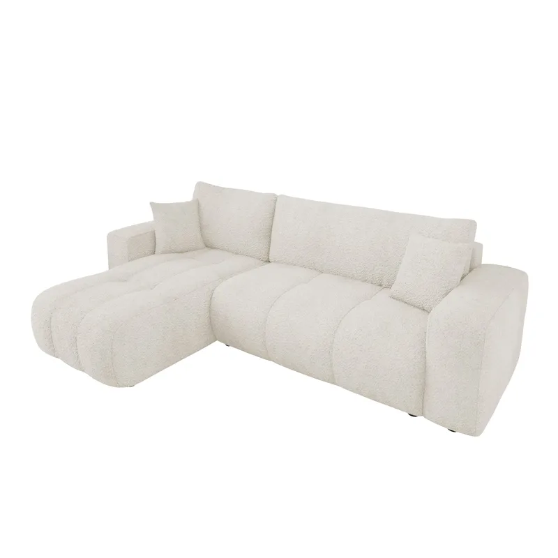 Flo Sovesofa med sjeselong 3-seter - Beige - Møbler - Sofaer - Sovesofaer
