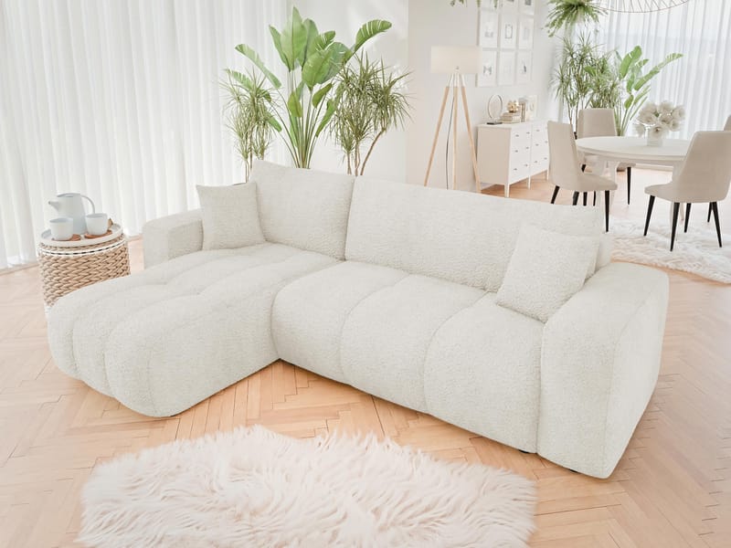 Flo Sovesofa med sjeselong 3-seter - Beige - Møbler - Sofaer - Sovesofaer