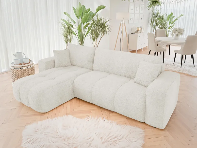 Flo Sovesofa med sjeselong 3-seter - Beige - Møbler - Sofaer - Sovesofaer