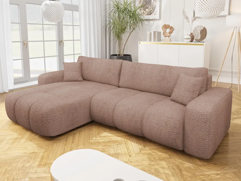 Flo Sovesofa med sjeselong 3-seter - Brun - Møbler - Sofaer - Sovesofaer