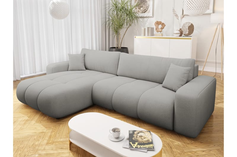 Flo Sovesofa med Sjeselong 3-seter - Grå - Møbler - Sofaer - Sovesofaer