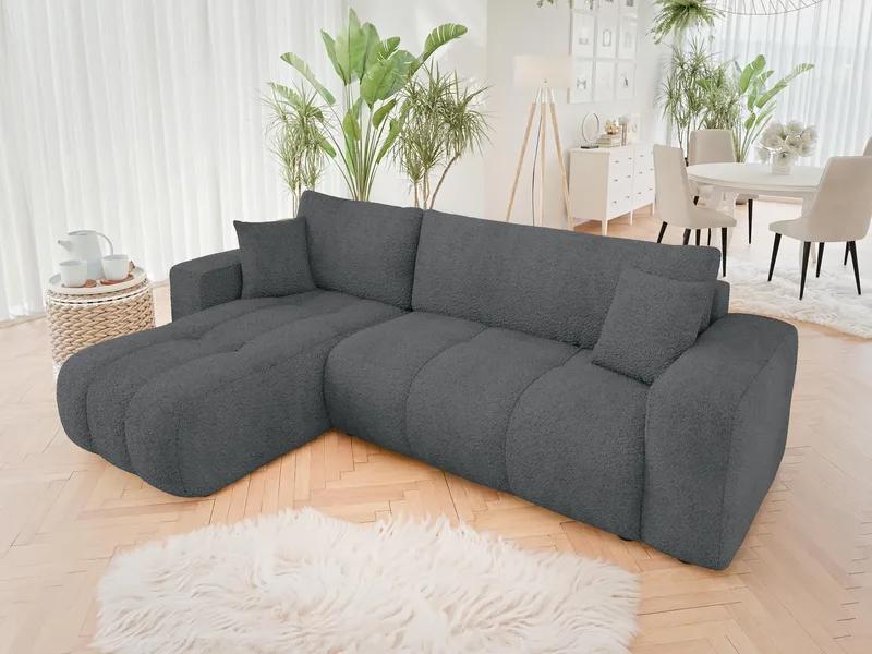 Flo Sovesofa med sjeselong 3-seter - Grå - Møbler - Sofaer - Sovesofaer