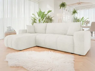 Flo Sovesofa med sjeselong 3-seter - Hvit - Møbler - Sofaer - Sovesofaer