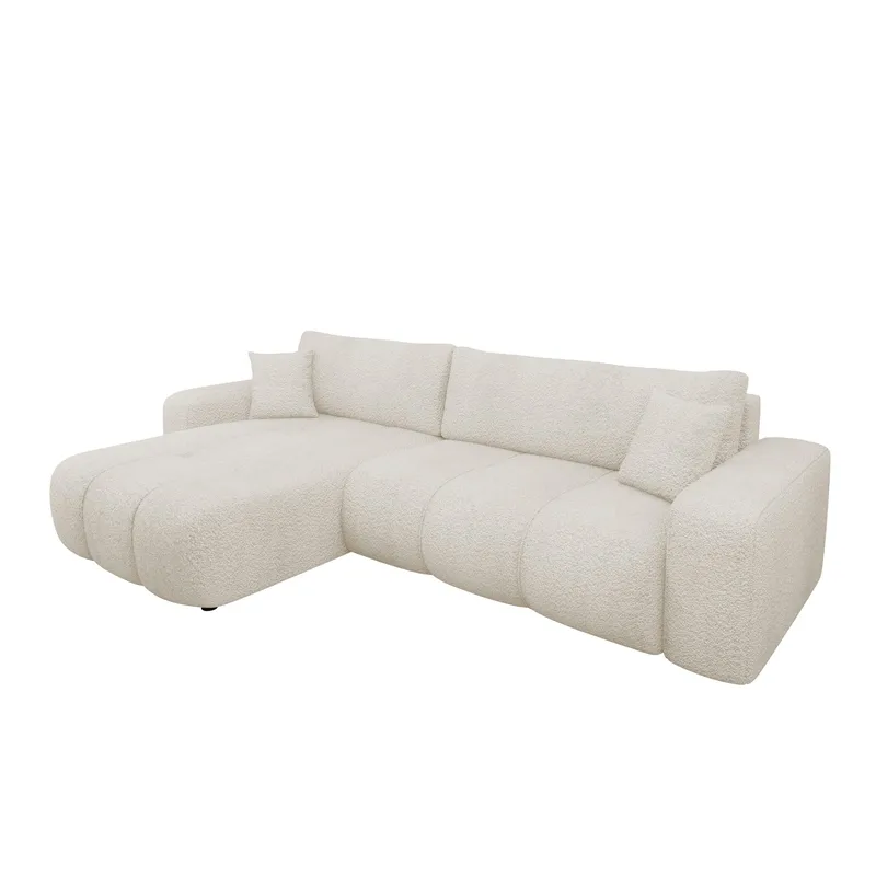 Flo Sovesofa med sjeselong 3-seter, Hvit