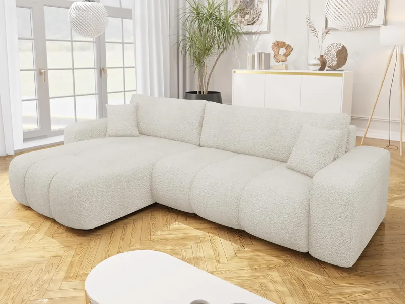 Flo Sovesofa med sjeselong 3-seter - Kremhvit - Møbler - Sofaer - Sovesofaer