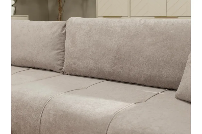 Flo Sovesofa med Sjeselong 3-seter - Lysegrå - Møbler - Sofaer - Sovesofaer