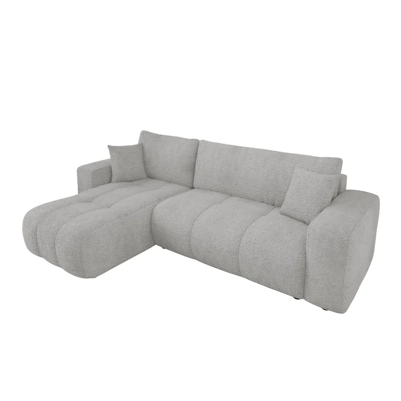 Flo Sovesofa med sjeselong 3-seter, Lysegrå