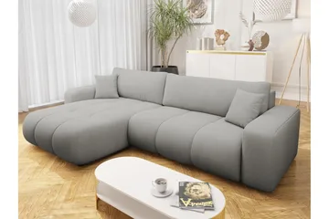 Flo Sovesofa med Sjeselong 3-seter - Lysegrå - Møbler - Sofaer - Sovesofaer
