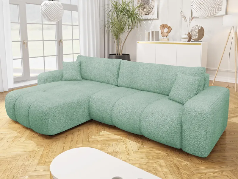 Flo Sovesofa med sjeselong 3-seter - Mintgrønn - Møbler - Sofaer - Sovesofaer