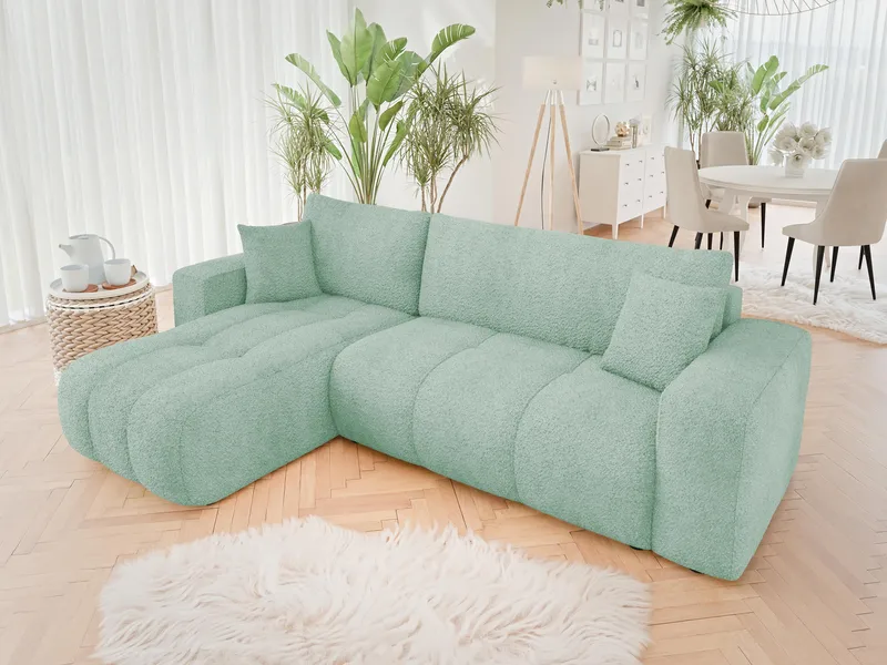 Flo Sovesofa med sjeselong 3-seter - Mintgrønn - Møbler - Sofaer - Sovesofaer