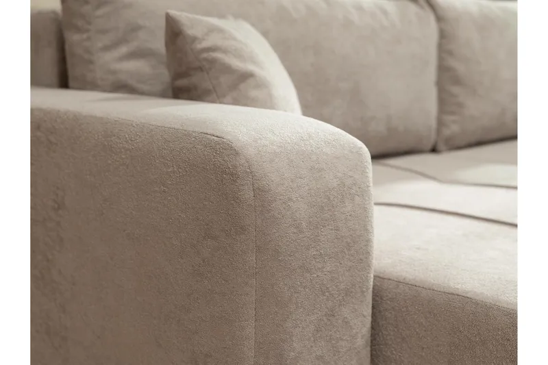 Flo Sovesofa med Sjeselong 3-seter - Svart - Møbler - Sofaer - Sovesofaer