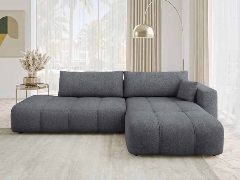 Flo Sovesofa med sjeselong 4-seter - Grå - Møbler - Sofaer - Sovesofaer