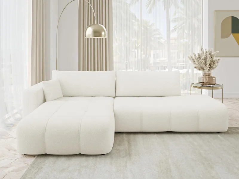 Flo Sovesofa med sjeselong 4-seter - Hvit - Møbler - Sofaer - Sovesofaer