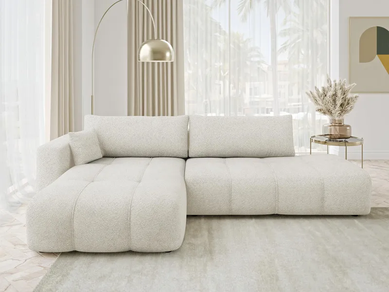 Flo Sovesofa med sjeselong 4-seter - Hvit - Møbler - Sofaer - Sovesofaer