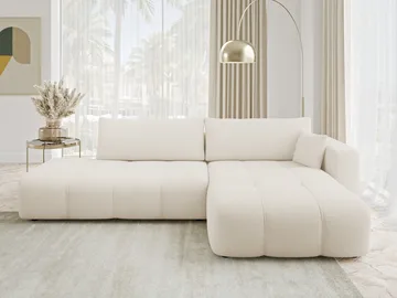 Flo Sovesofa med sjeselong 4-seter - Hvit - Møbler - Sofaer - Sovesofaer