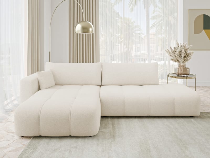 Flo Sovesofa med sjeselong 4-seter - Hvit - Møbler - Sofaer - Sovesofaer