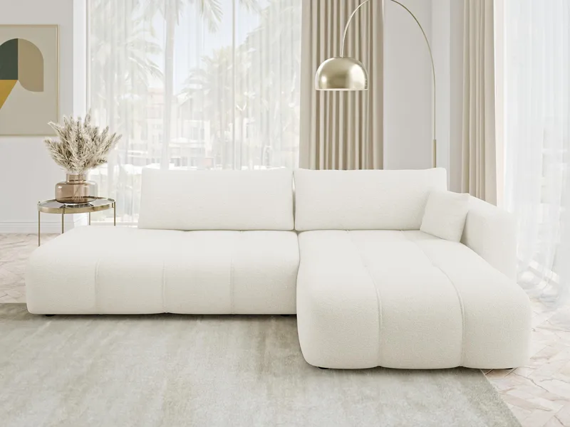 Flo Sovesofa med sjeselong 4-seter - Hvit - Møbler - Sofaer - Sovesofaer