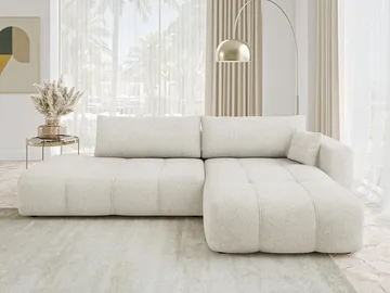 Flo Sovesofa med sjeselong 4-seter - Hvit - Møbler - Sofaer - Sovesofaer
