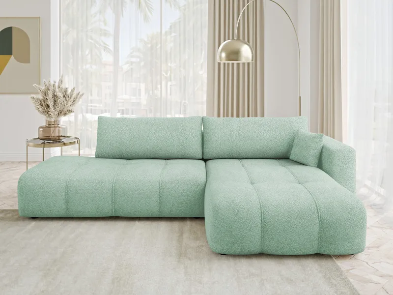 Flo Sovesofa med sjeselong 4-seter - Mintgrønn - Møbler - Sofaer - Sovesofaer