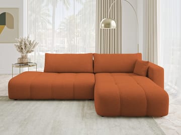 Flo Sovesofa med sjeselong 4-seter - Oransje - Møbler - Sofaer - Sovesofaer