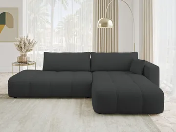 Flo Sovesofa med sjeselong 4-seter - Svart - Møbler - Sofaer - Sovesofaer