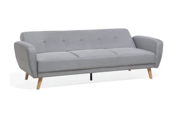 Florli 3-seter Utfellbar Rektangulær Sovesofa 104x190 cm i Stoff - Grå - Møbler - Sofaer - Sovesofaer
