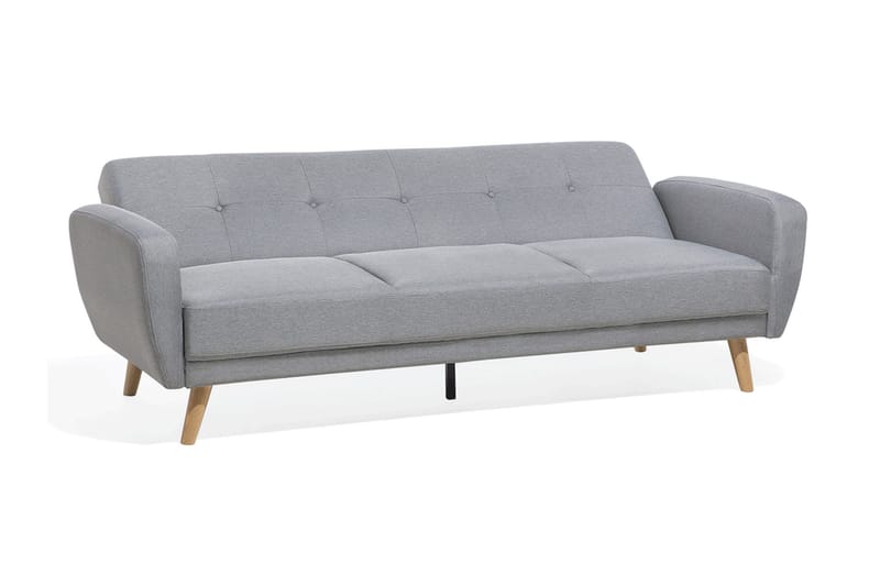 Florli 3-seter Utfellbar Rektangulær Sovesofa 104x190 cm i Stoff - Grå - Møbler - Sofaer - Sovesofaer
