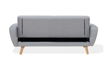 Florli 3-seter Utfellbar Rektangulær Sovesofa 104x190 cm i Stoff - Grå - Møbler - Sofaer - Sovesofaer