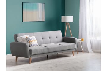 Florli 3-seter Utfellbar Rektangulær Sovesofa 104x190 cm i Stoff - Grå - Møbler - Sofaer - Sovesofaer