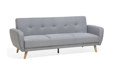 Florli 3-seter Utfellbar Rektangulær Sovesofa 104x190 cm i Stoff - Grå - Møbler - Sofaer - Sovesofaer