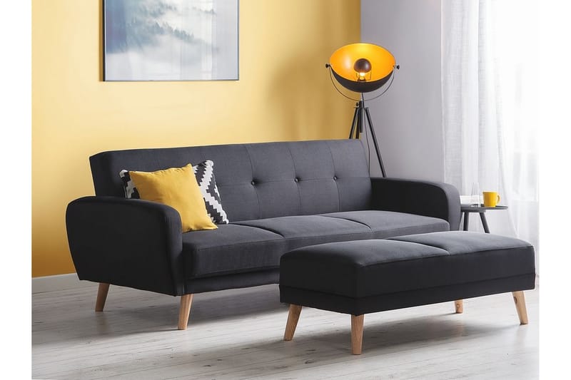 Florli Sovesofa 214 cm - Svart - Møbler - Sofaer - Sovesofaer